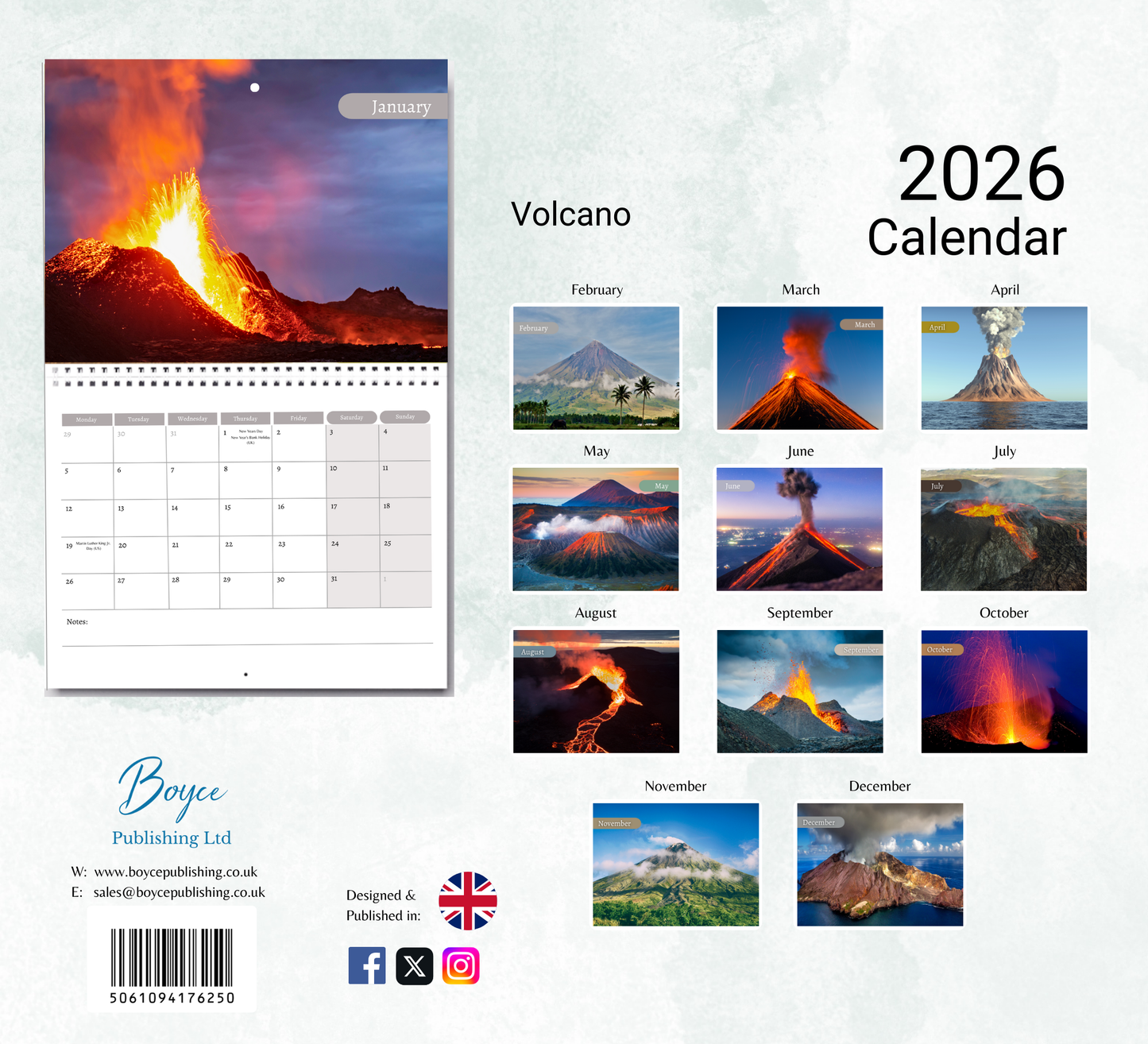 Volcano Calendar 2026