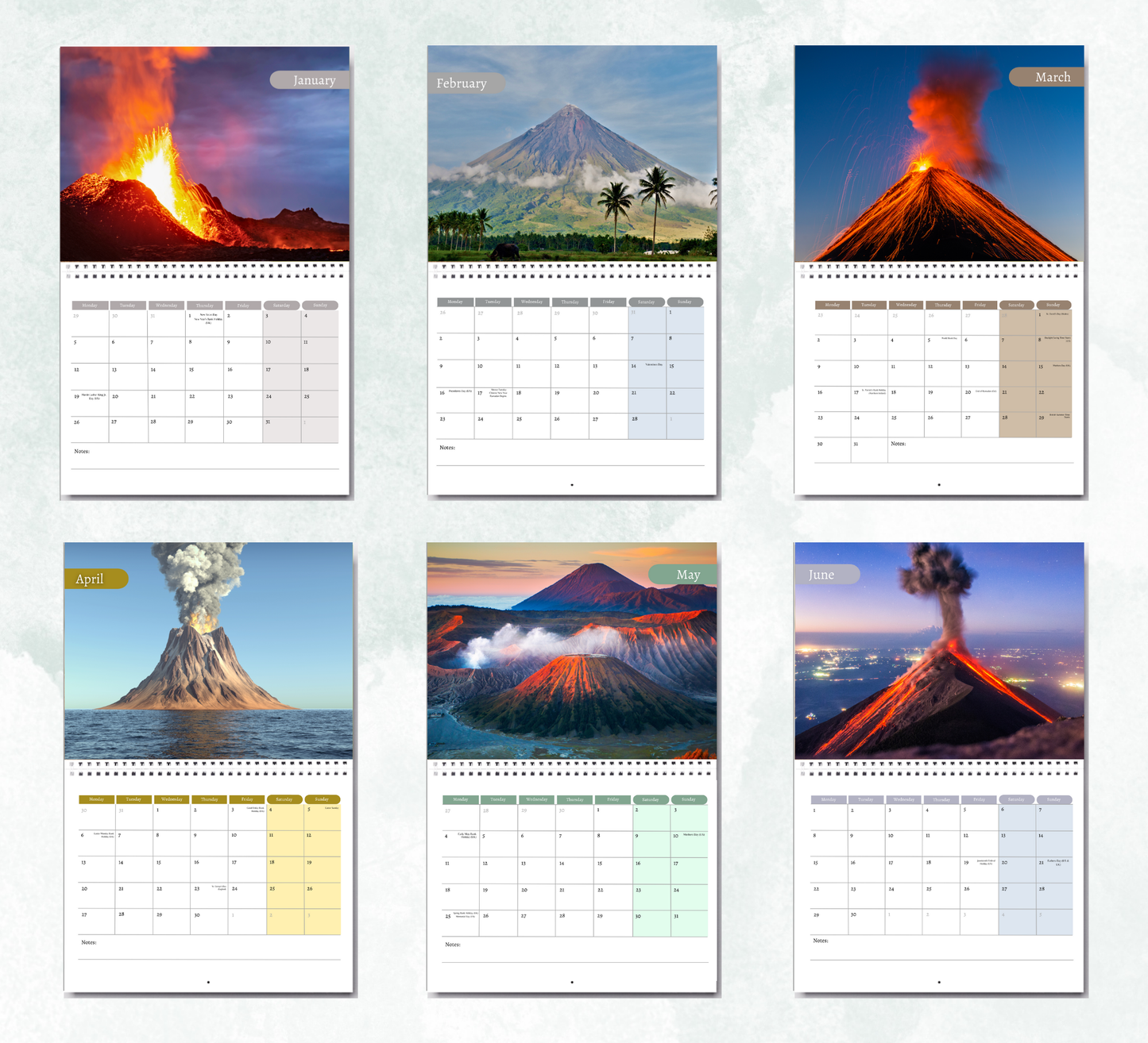 Volcano Calendar 2026