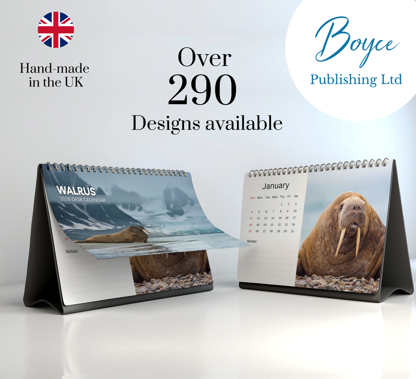 Walrus Desk Calendar 2026-2027