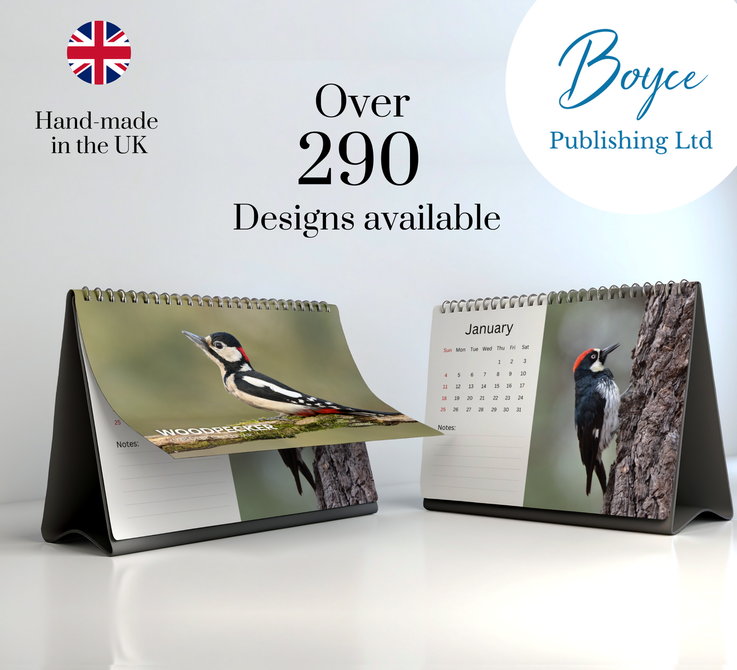Woodpecker Desk Calendar 2026-2027