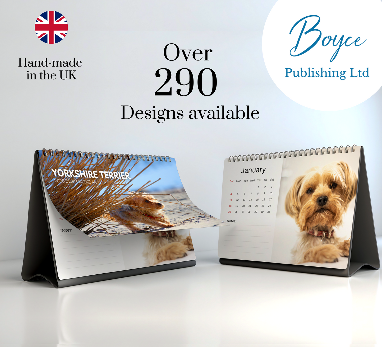 Yorkshire Terrier Desk Calendar 2026-2027
