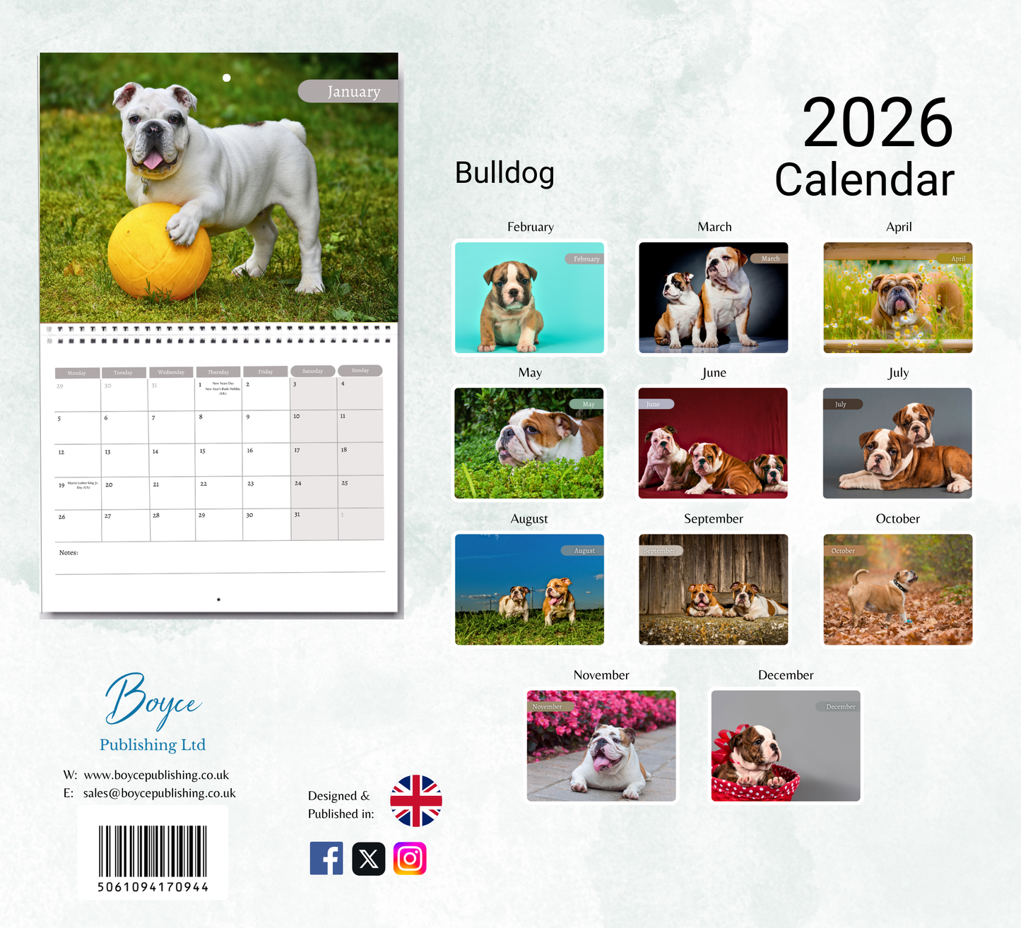 Bulldog Calendar 2026
