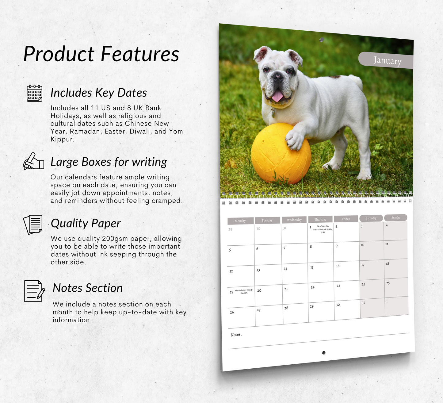 Bulldog Calendar 2026