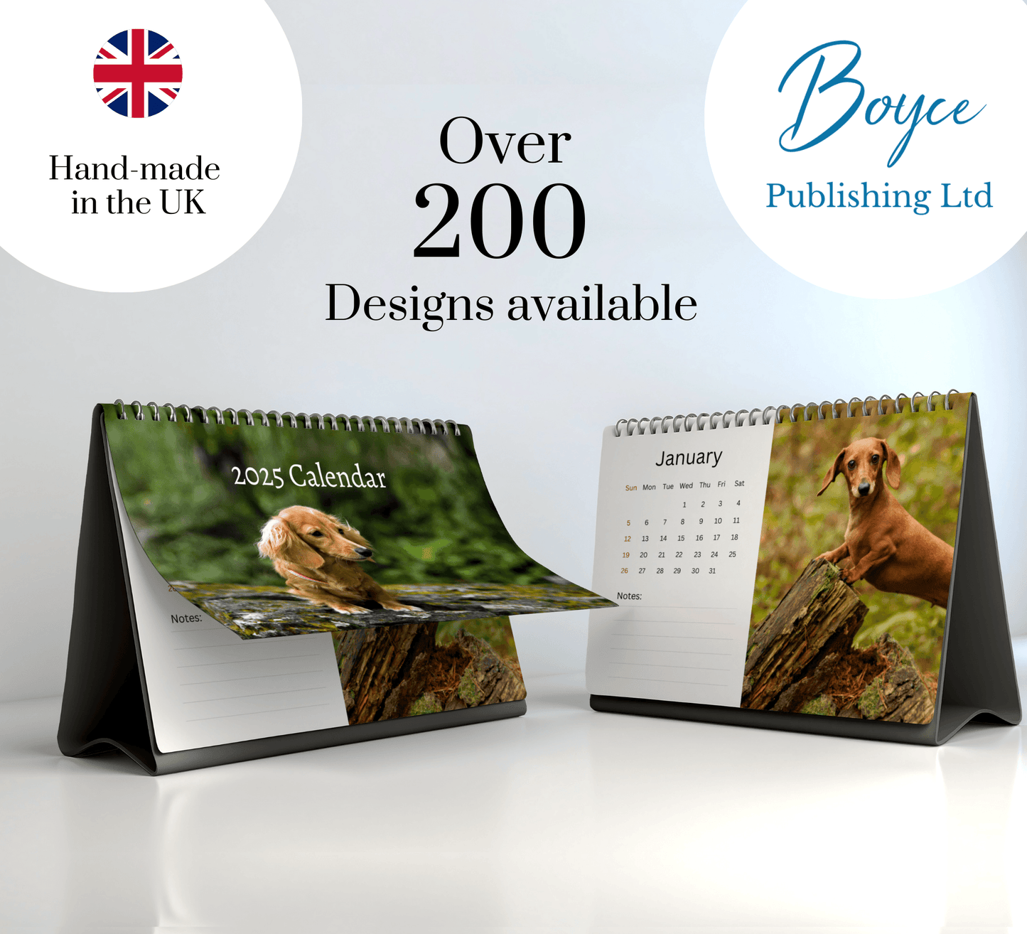 Dachshund Desk Calendar 2025
