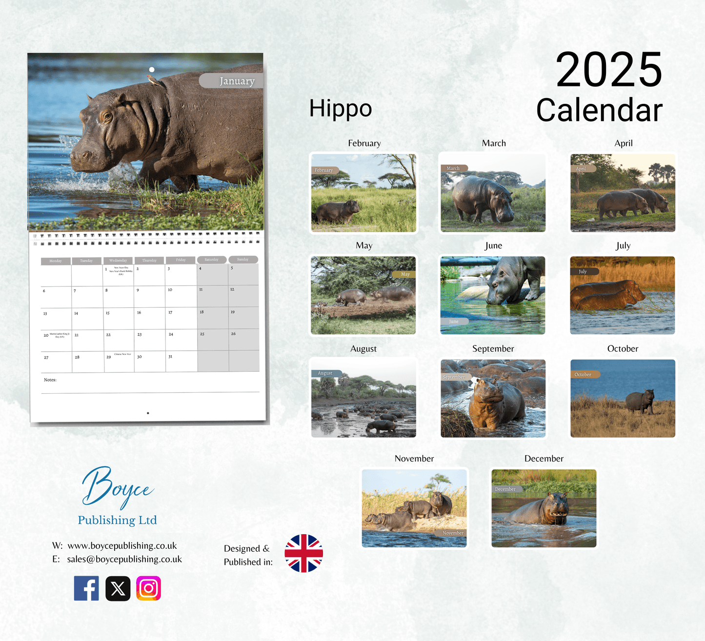 Hippo Calendar 2025