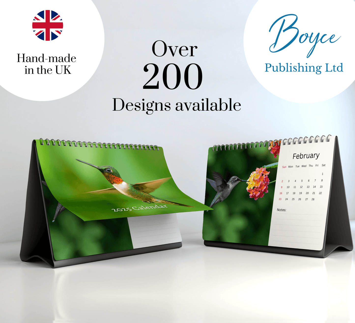 Hummingbird Desk Calendar 2025