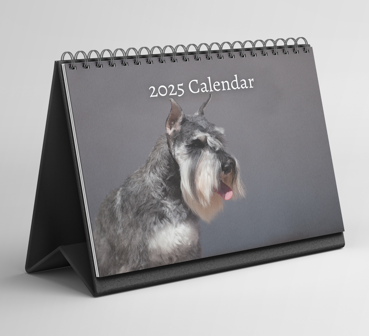 Miniature Schnauzer Desk Calendar 2025