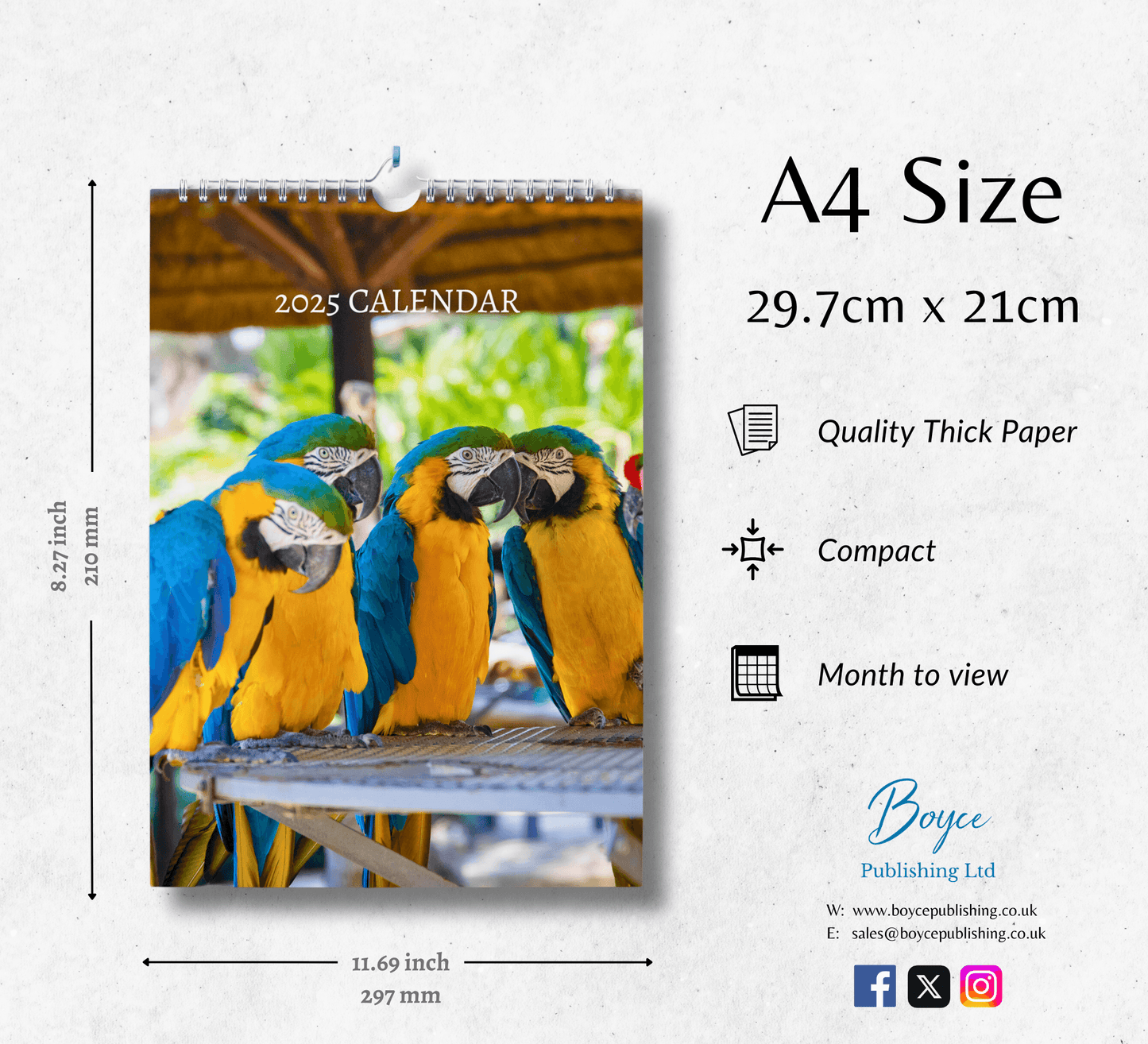Parrot Calendar 2025