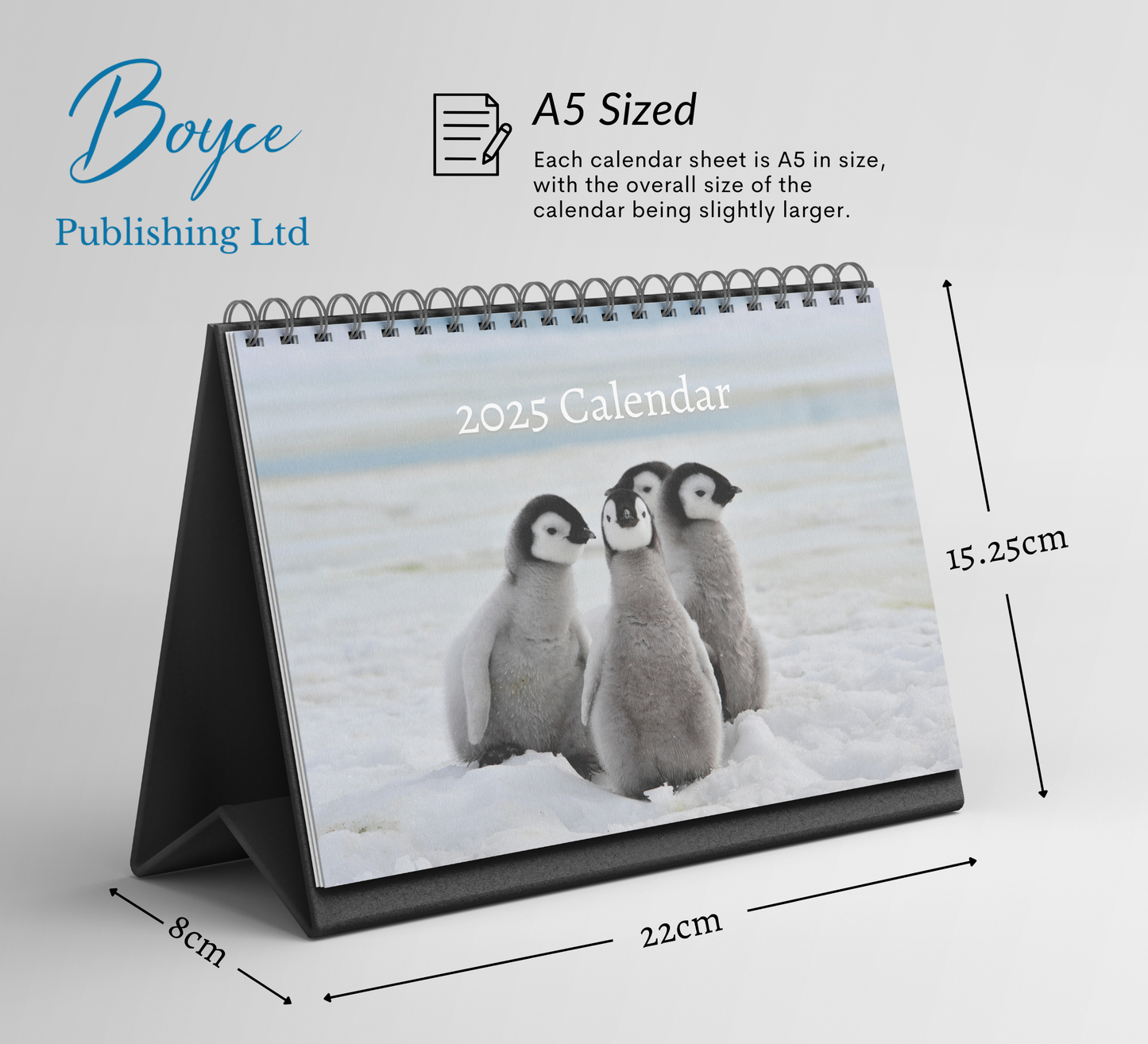 Penguin Desk Calendar 2025