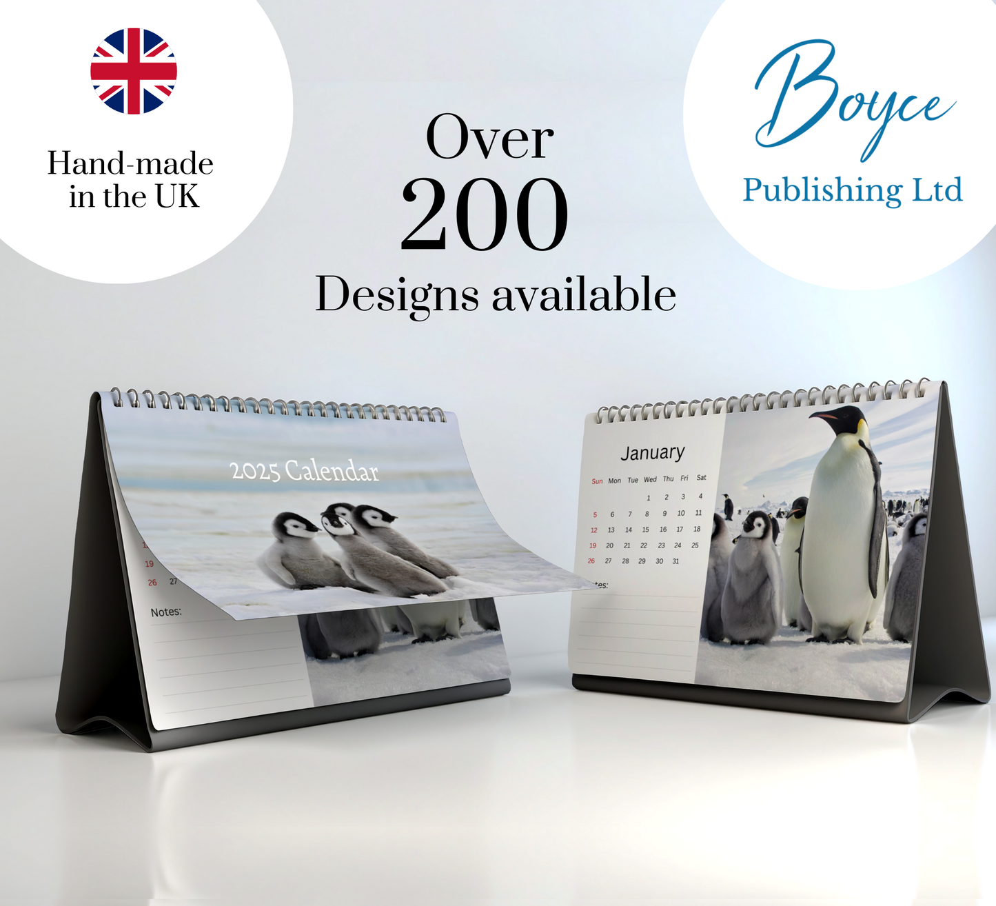 Penguin Desk Calendar 2025