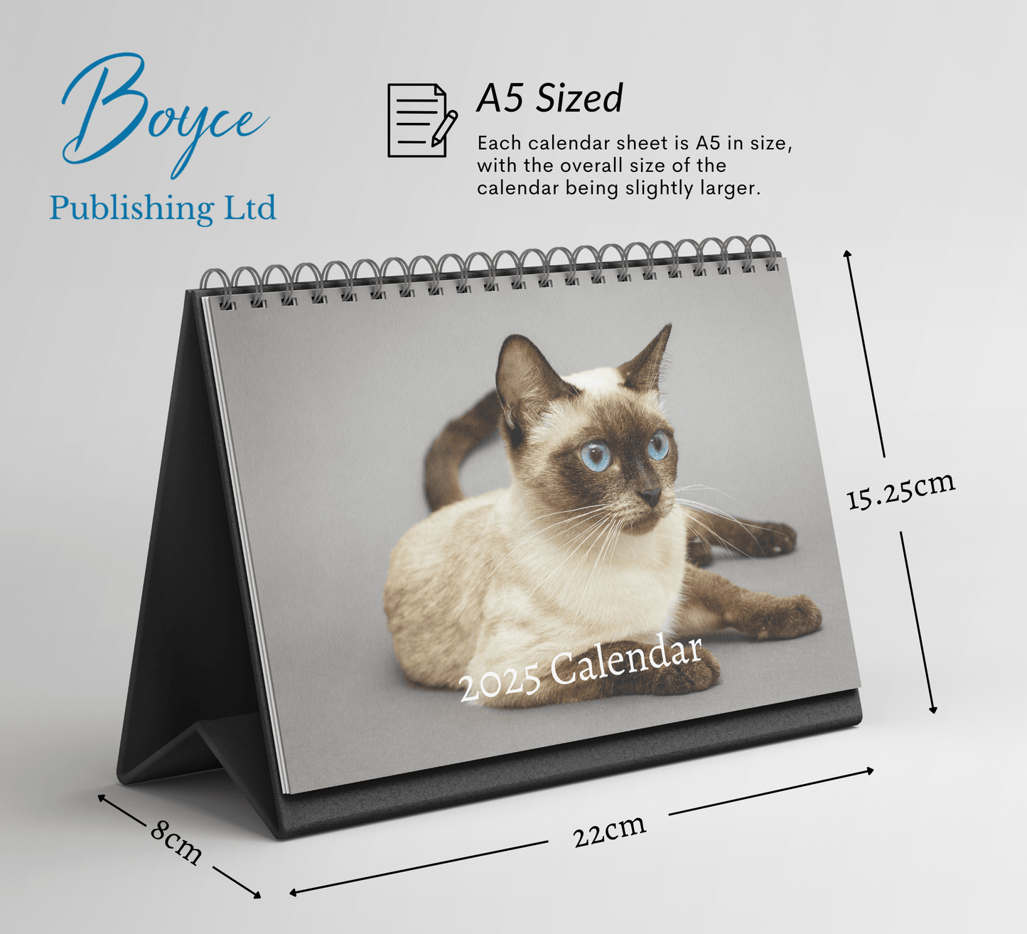 Siamese Cat Desk Calendar 2025