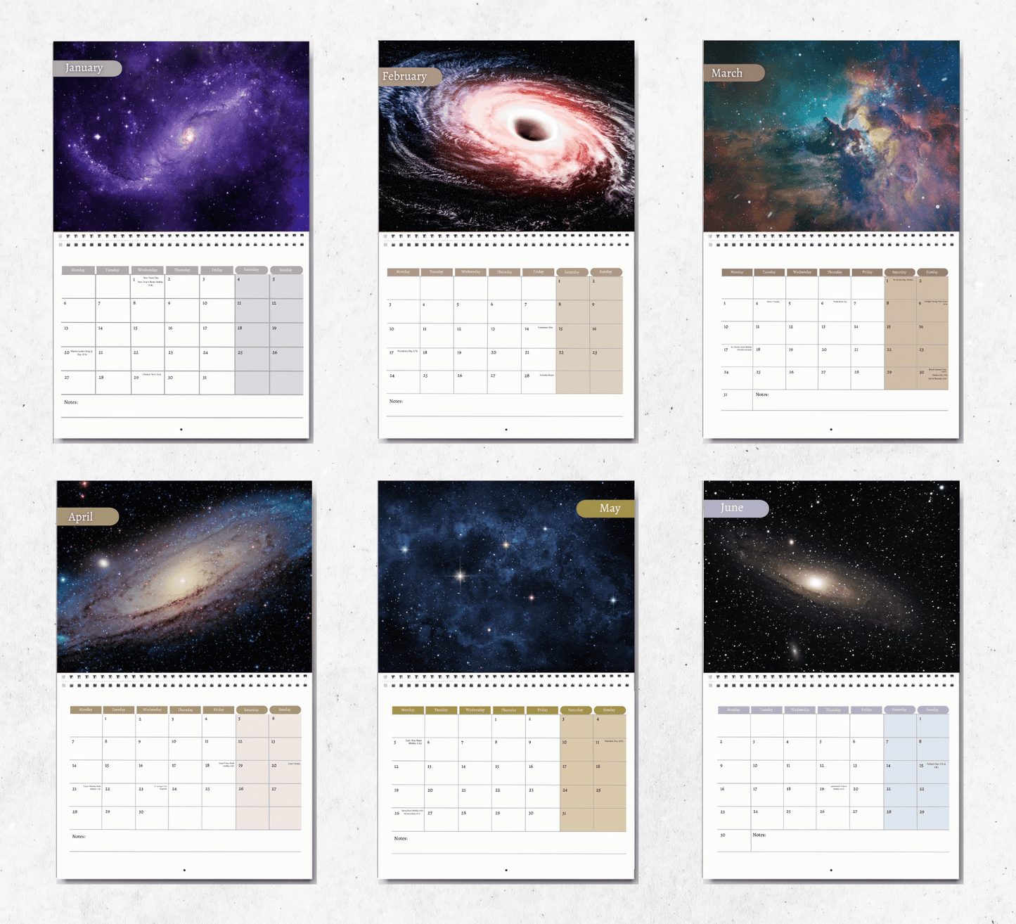 Space Calendar 2025