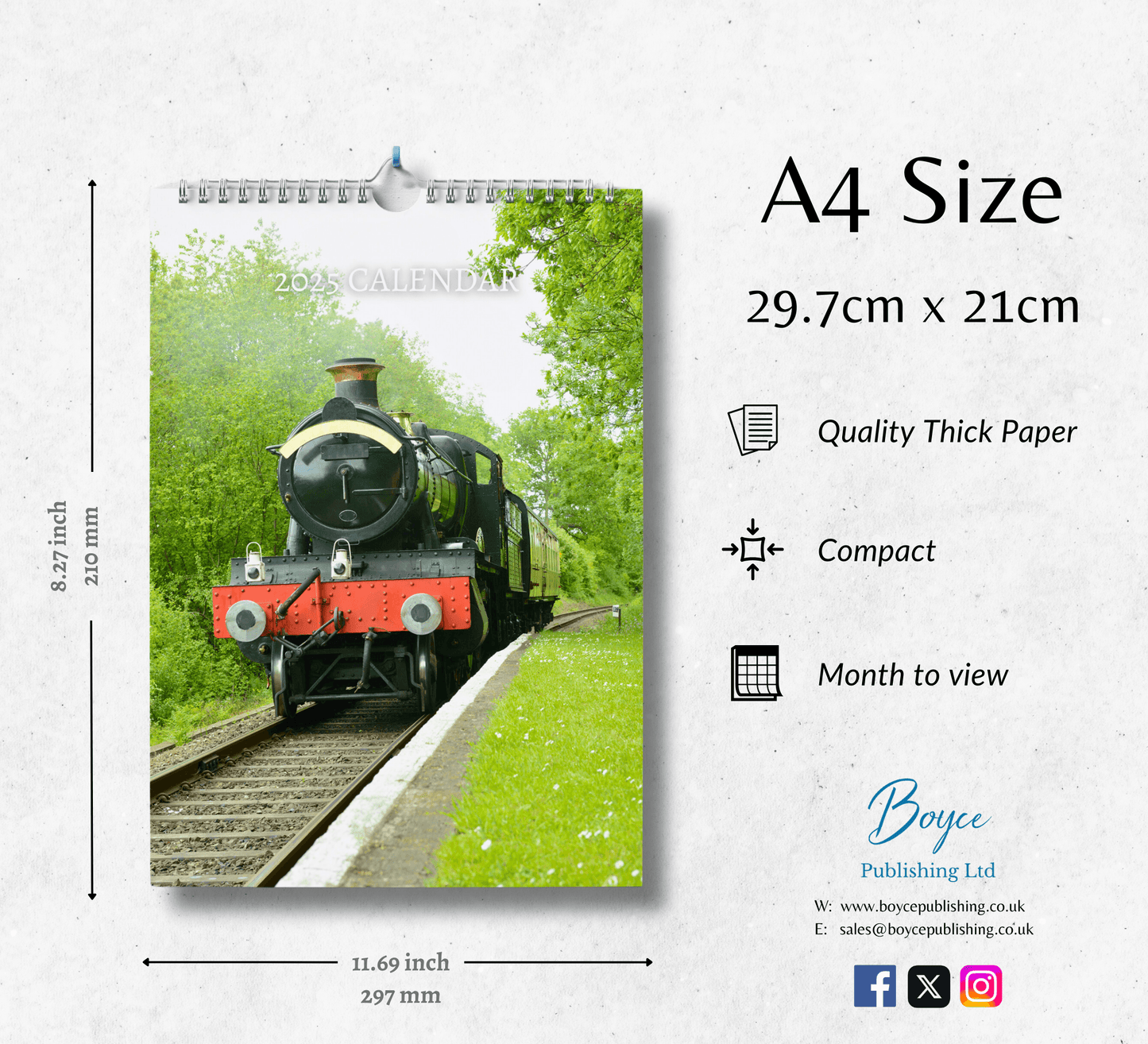 Steam Train Calendar 2025