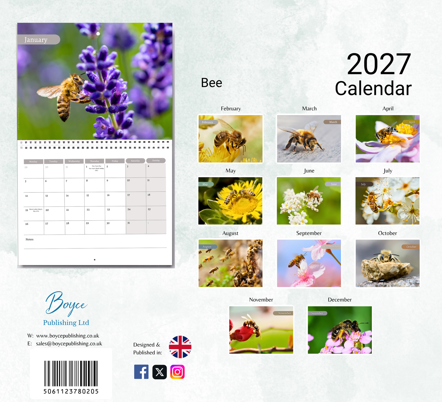 Bee Calendar 2027