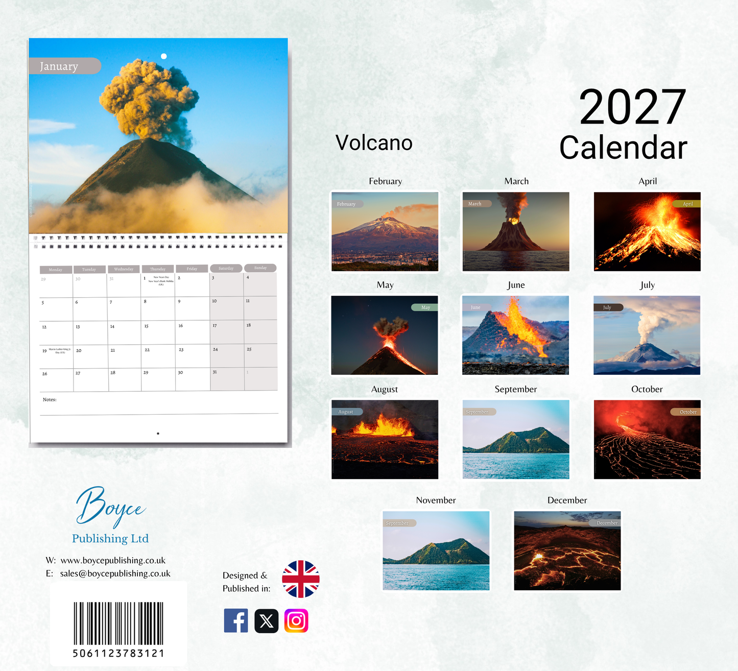 Volcano Calendar 2027