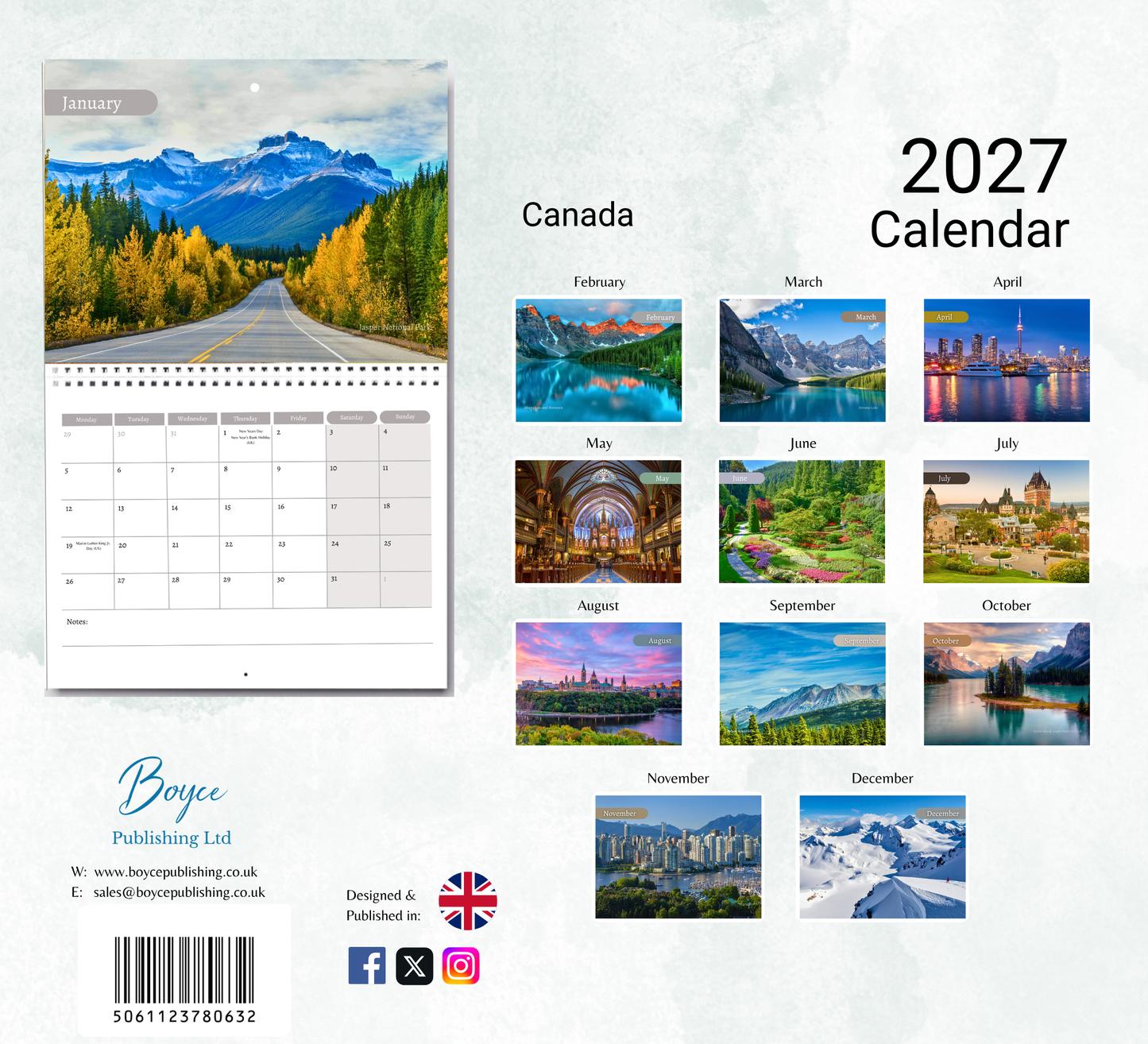 Canada Calendar 2027