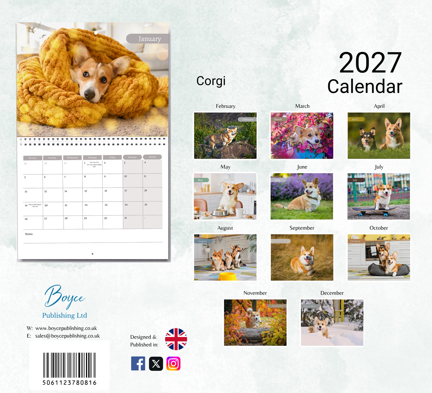 Corgi Calendar 2027