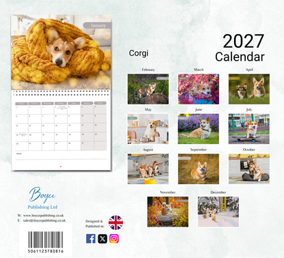 Corgi Calendar 2027