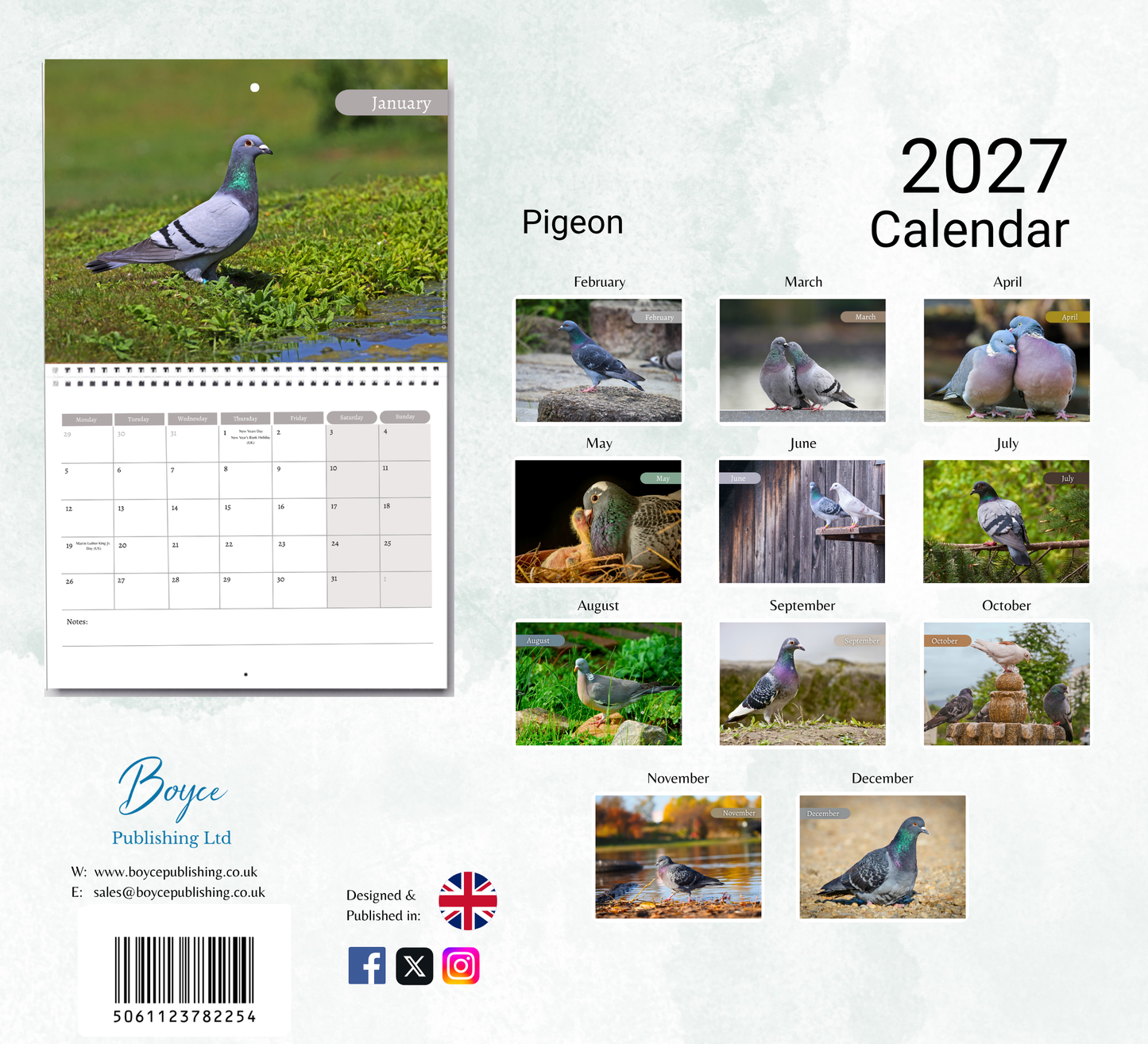 Pigeon Calendar 2027