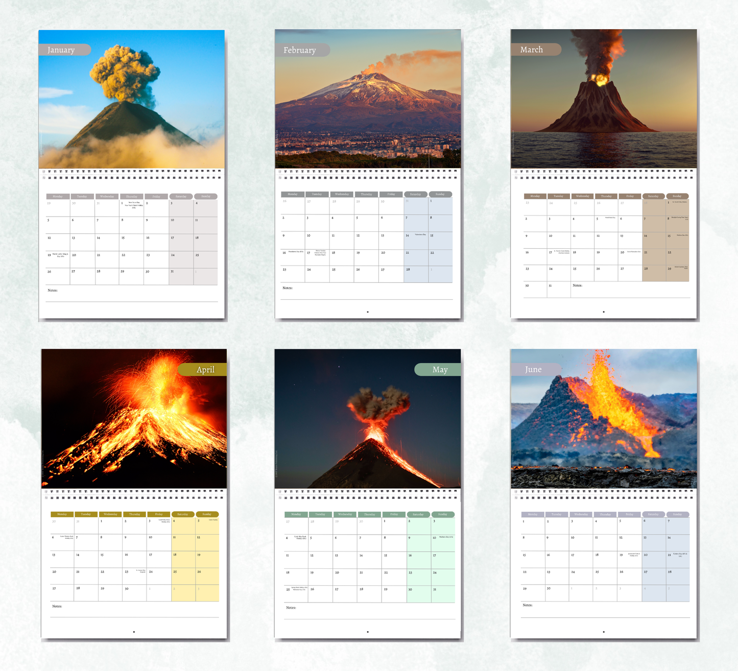 Volcano Calendar 2027
