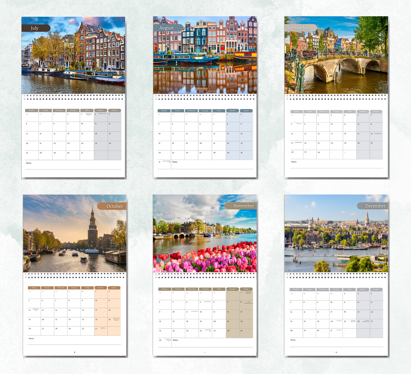 Amsterdam Calendar 2027