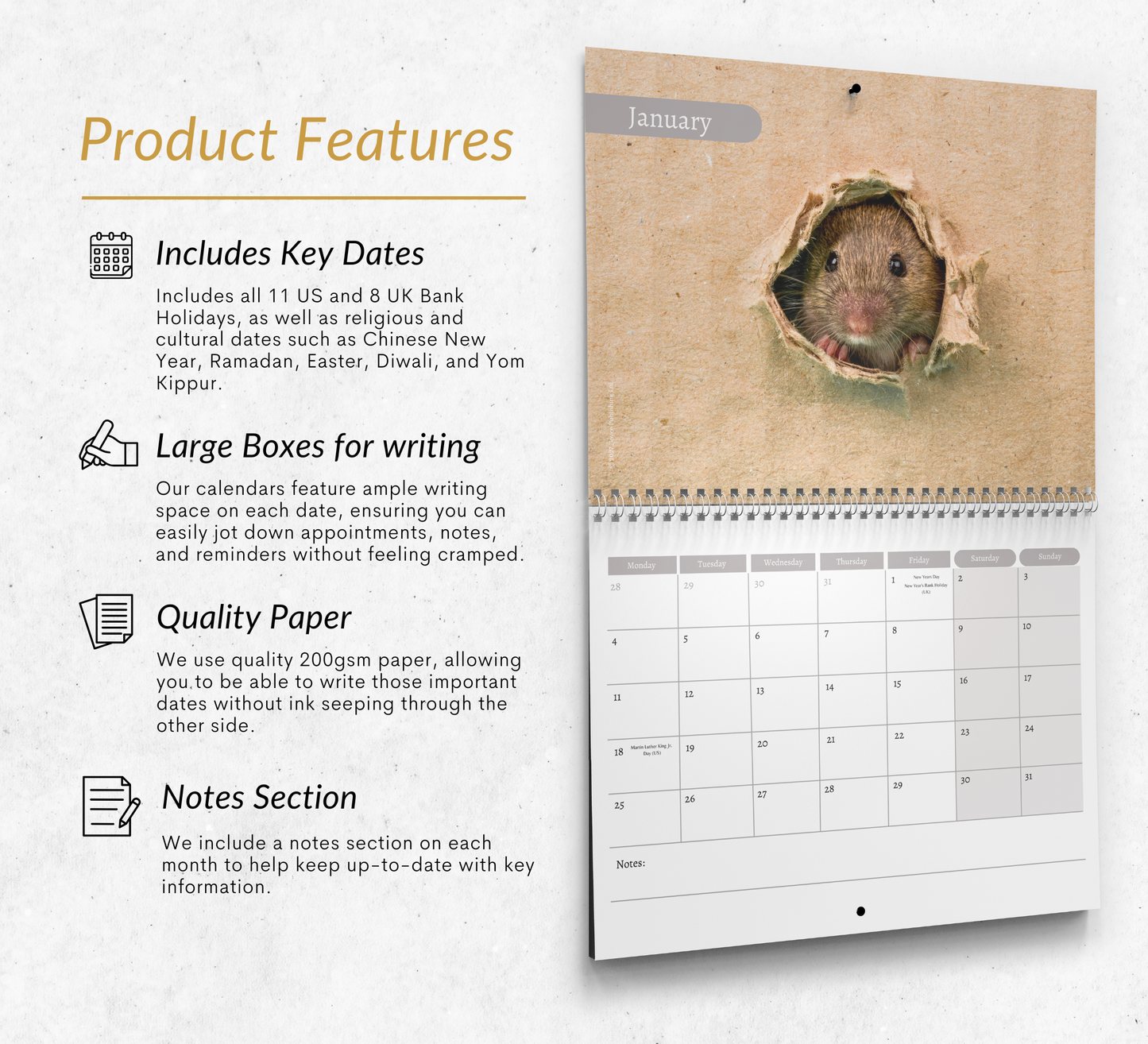 Mouse Calendar 2027