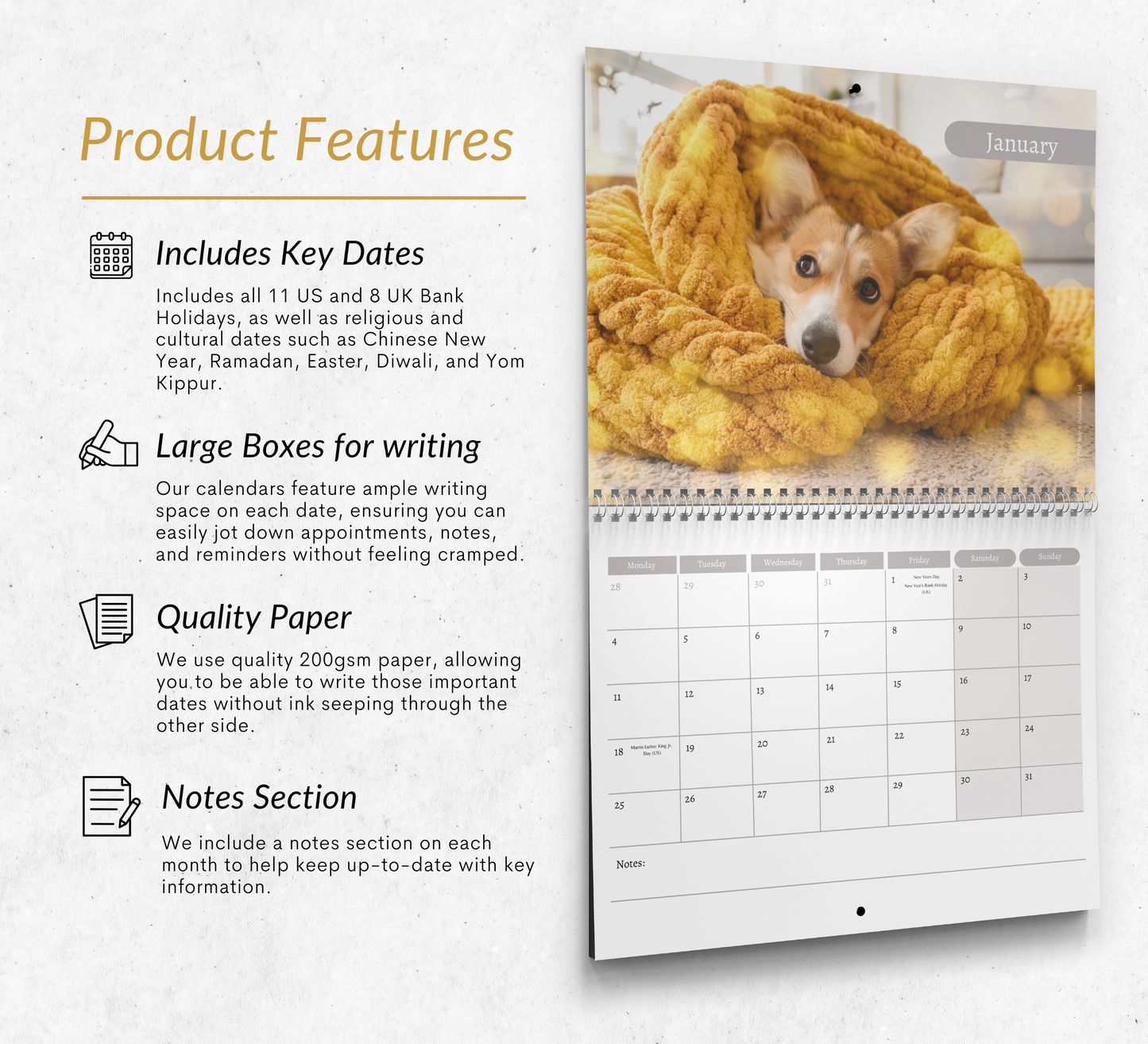 Corgi Calendar 2027