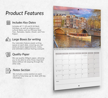 Amsterdam Calendar 2027