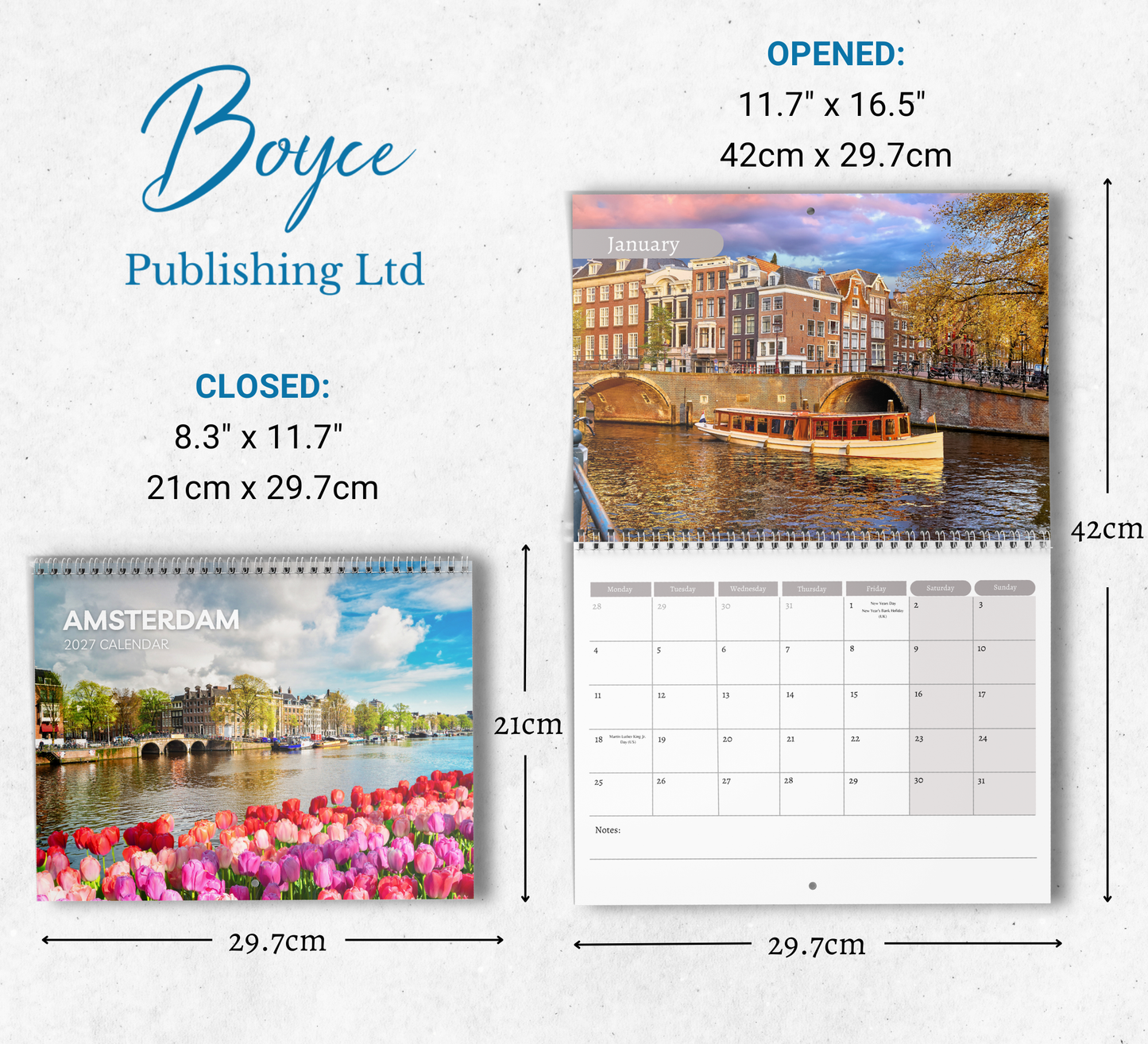 Amsterdam Calendar 2027