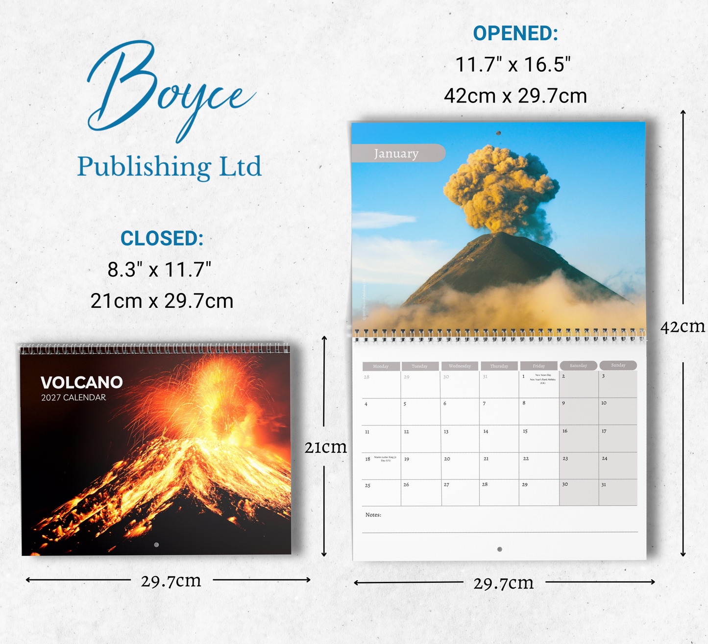 Volcano Calendar 2027