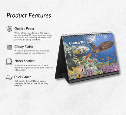 Under the Sea Desk Calendar 2027-2028