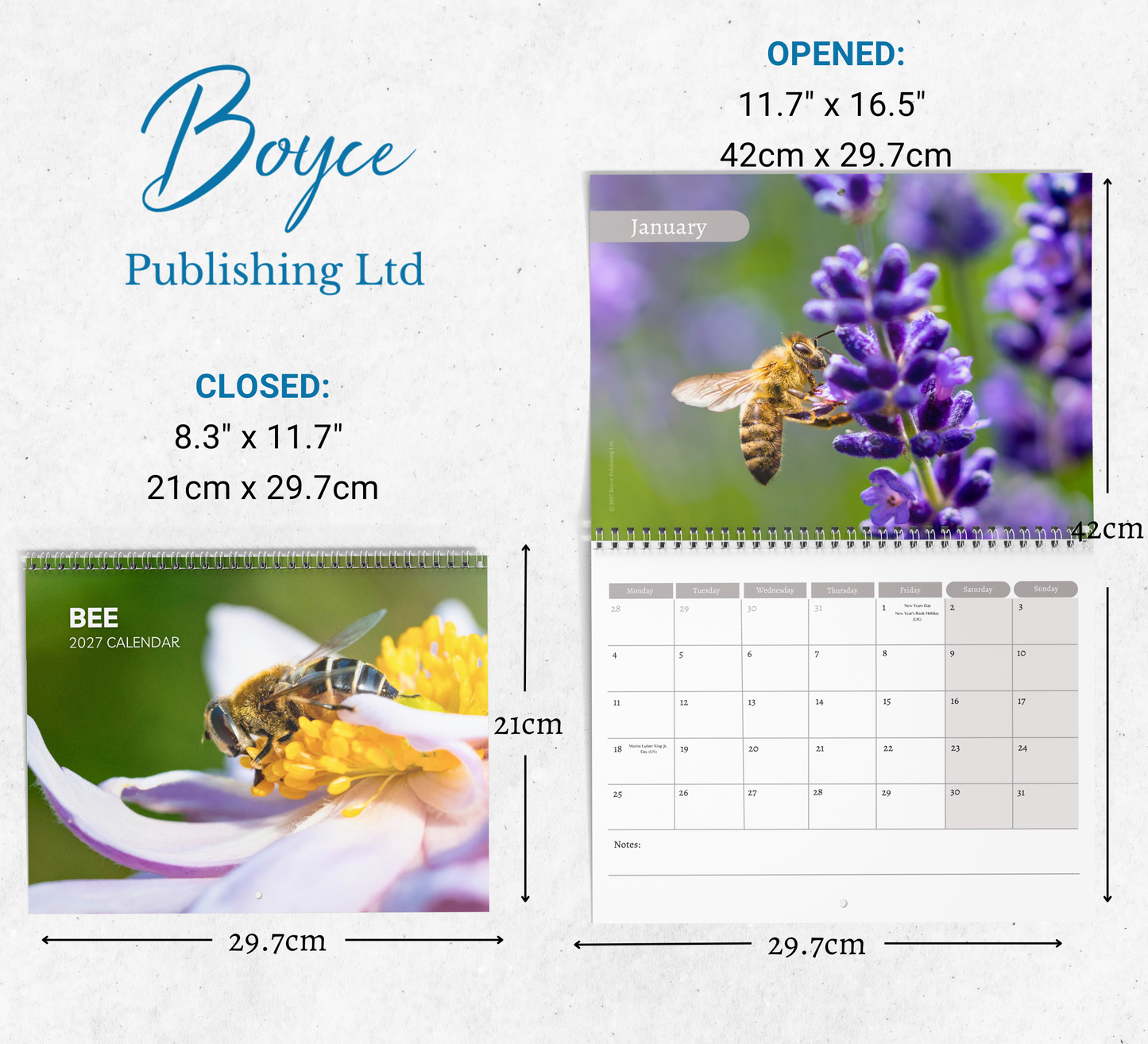 Bee Calendar 2027