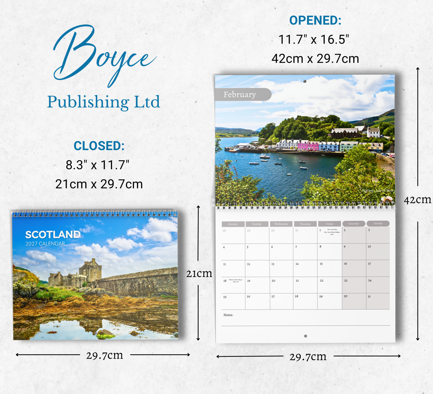 Scotland Calendar 2027