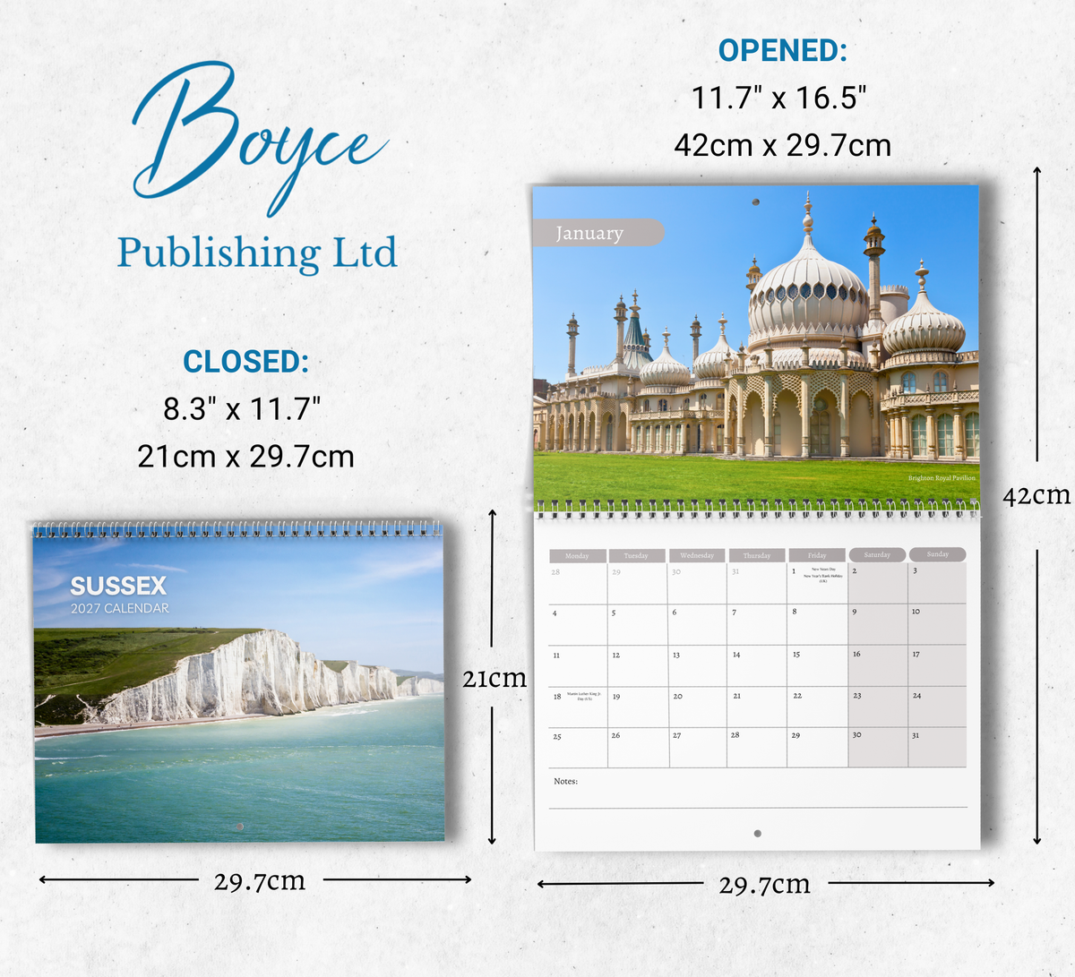 Sussex Calendar 2027