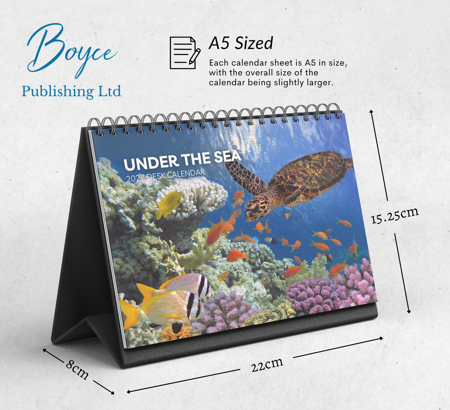 Under the Sea Desk Calendar 2027-2028