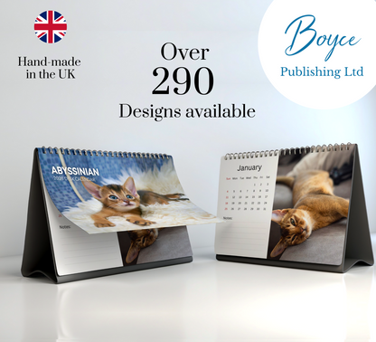 Abyssinian Cat Desk Calendar 2026-2027