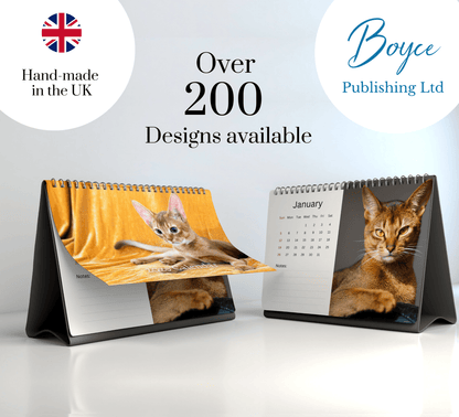 Abyssinian Cat Desk Calendar 2025