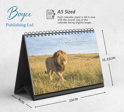 African Wildlife Desk Calendar 2027-2028