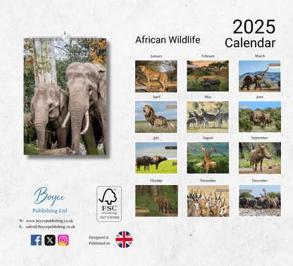 African Wildlife Calendar 2025