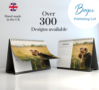 Airedale Desk Calendar 2027-2028