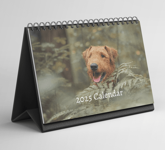 Airedale Desk Calendar 2025