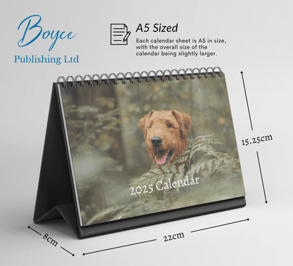 Airedale Desk Calendar 2025