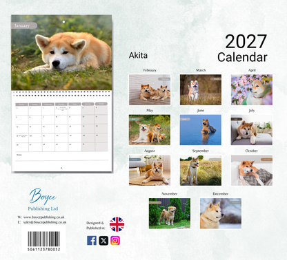 Akita Calendar 2027