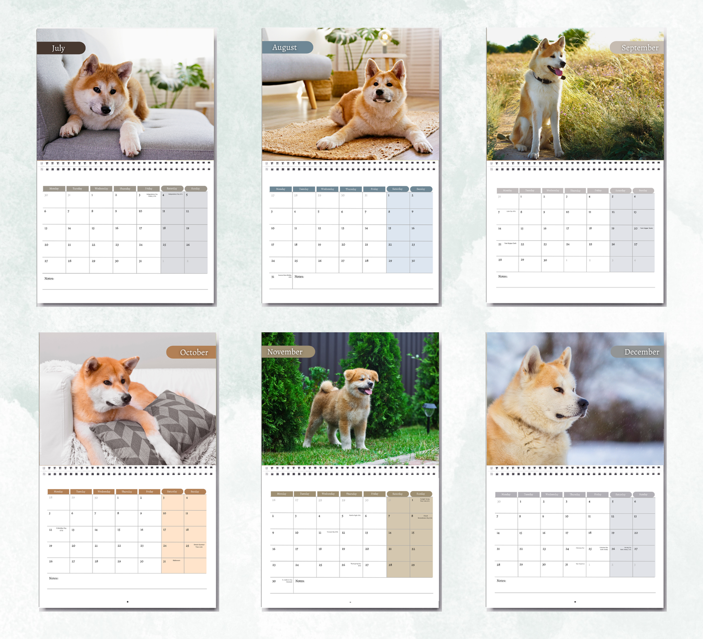 Akita Calendar 2027