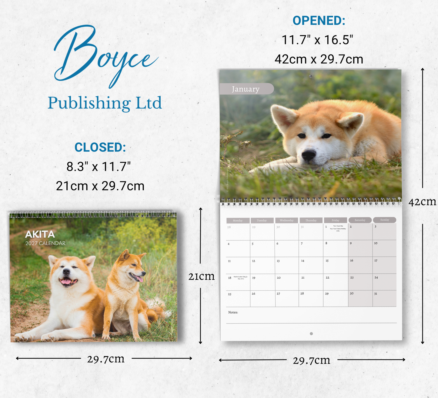Akita Calendar 2027