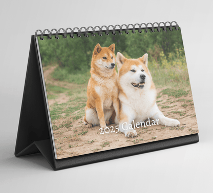 Akita Desk Calendar 2025