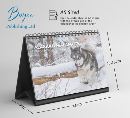 Alaskan Malamute Desk Calendar 2026-2027