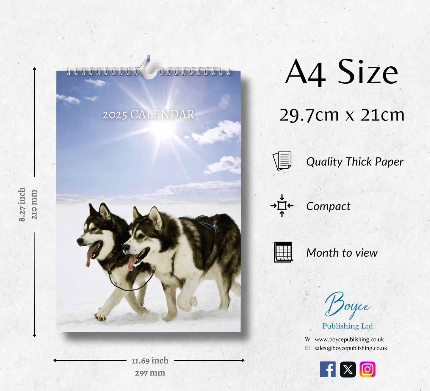 Alaskan Malamute Calendar 2025