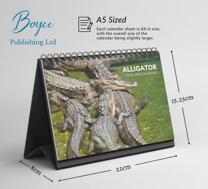 Alligator Desk Calendar 2026-2027