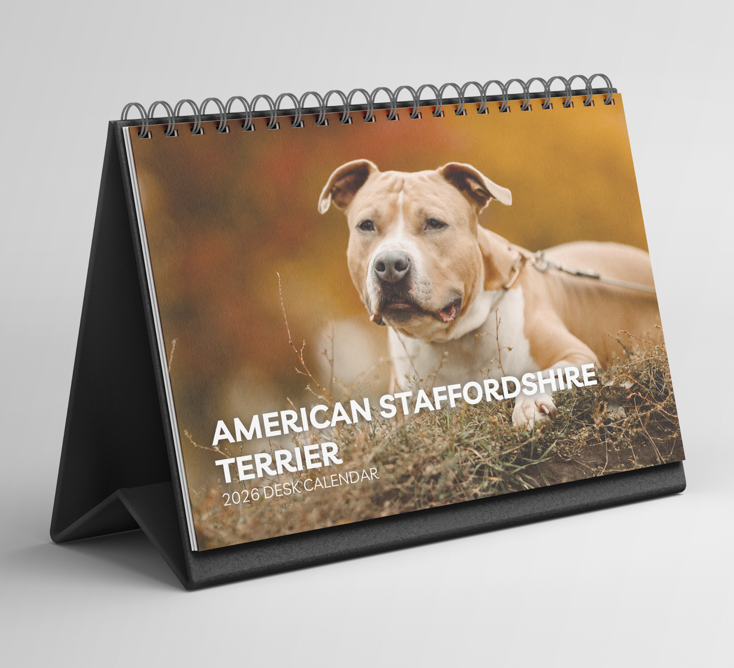 American Staffordshire Terrier Desk Calendar 2026-2027
